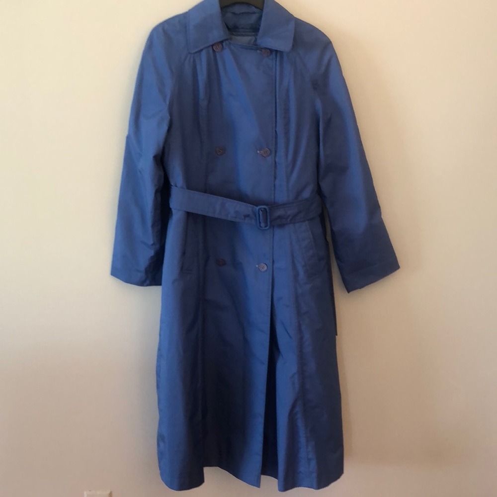 Orvis Coat Long Quilted Removable Warm Lining Blue Sz 8- Excellent Cond.
